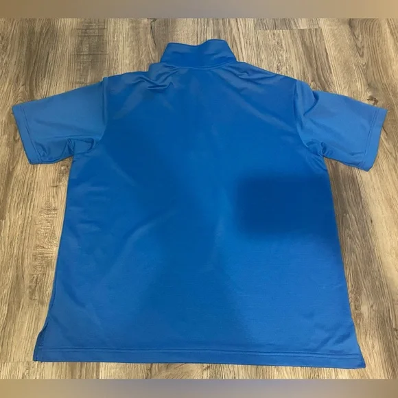 Nike Golf Tour Performance Dri Fit Polo Shirt Mens Large Blue Short Sleeve - Picture 2 of 5